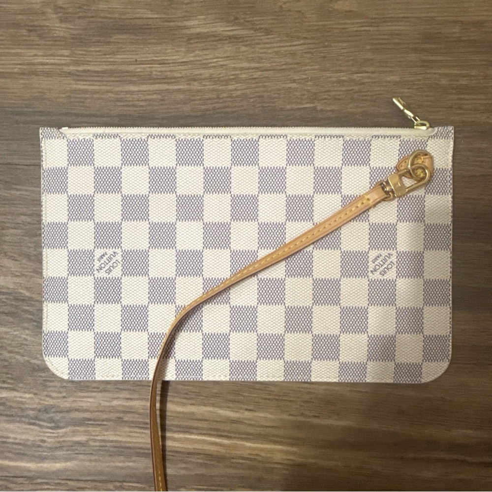 Louis Vuitton Damier Azur Neverfull MM Pouchette